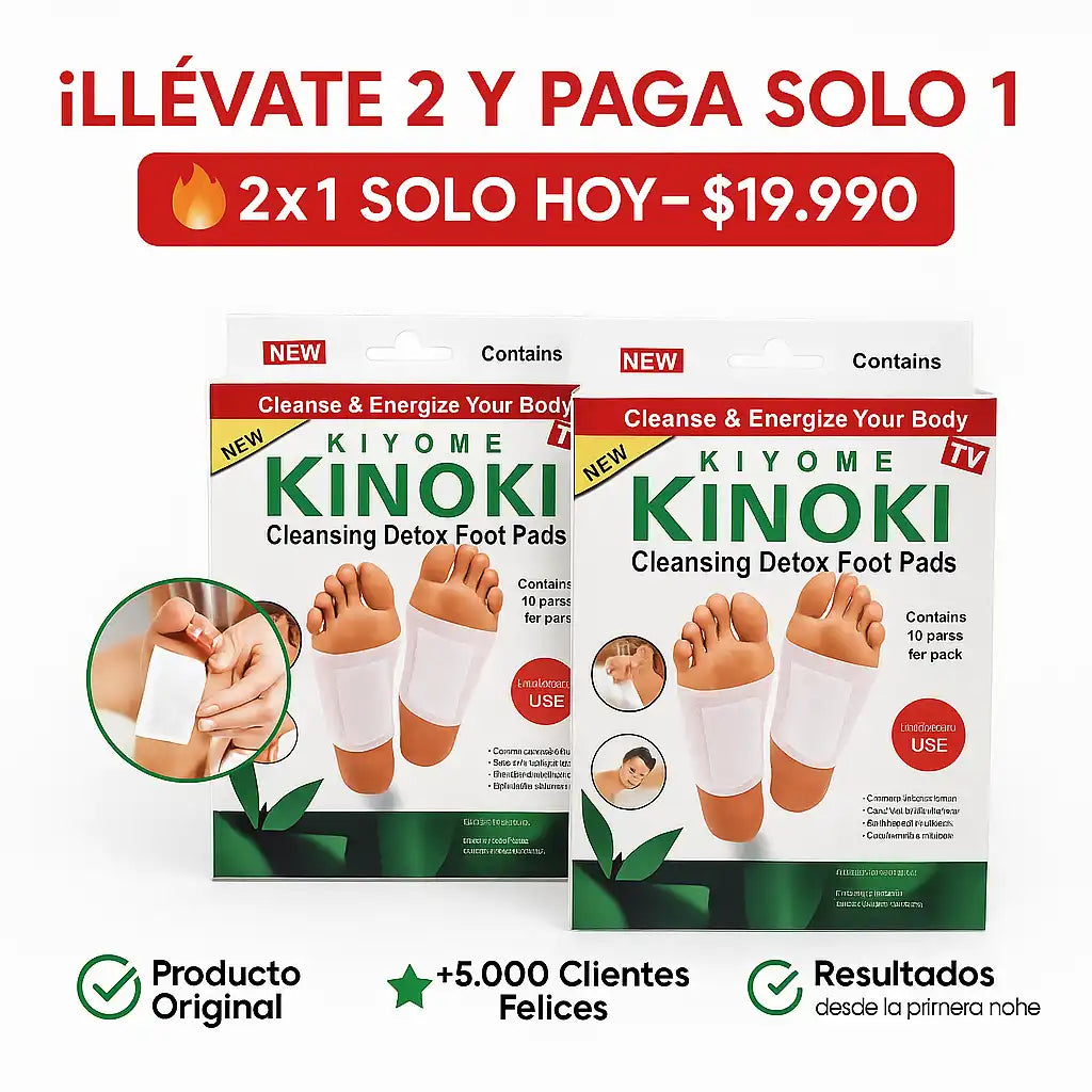 Pack 2x1 SOLO por HOY – 20 Parches Desintoxicantes Kinoki™ (2 Packs de 10)
