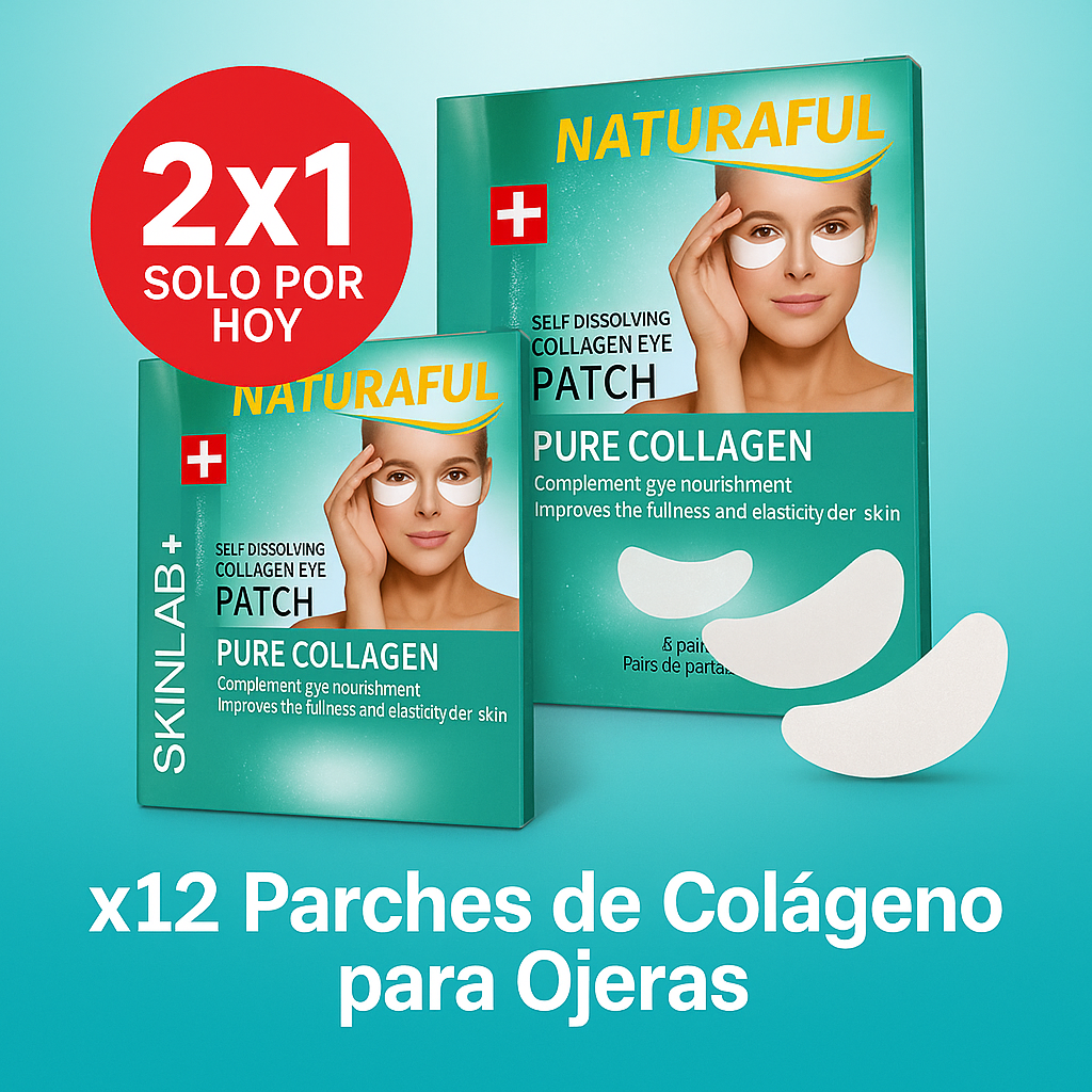🔥 Lleva 12 parches paga 6 SOLO por HOY – Collagen Glow™ | Parches Colágeno Ojeras