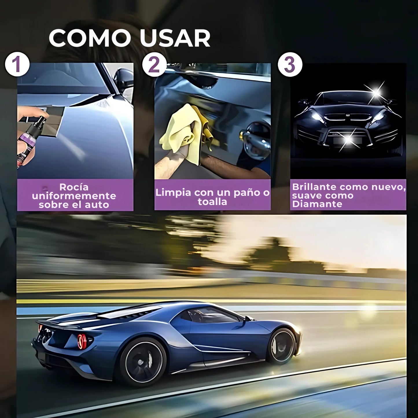 RECUBRIMIENTO NANO CERAMICO VEHICULO 3 EN 1