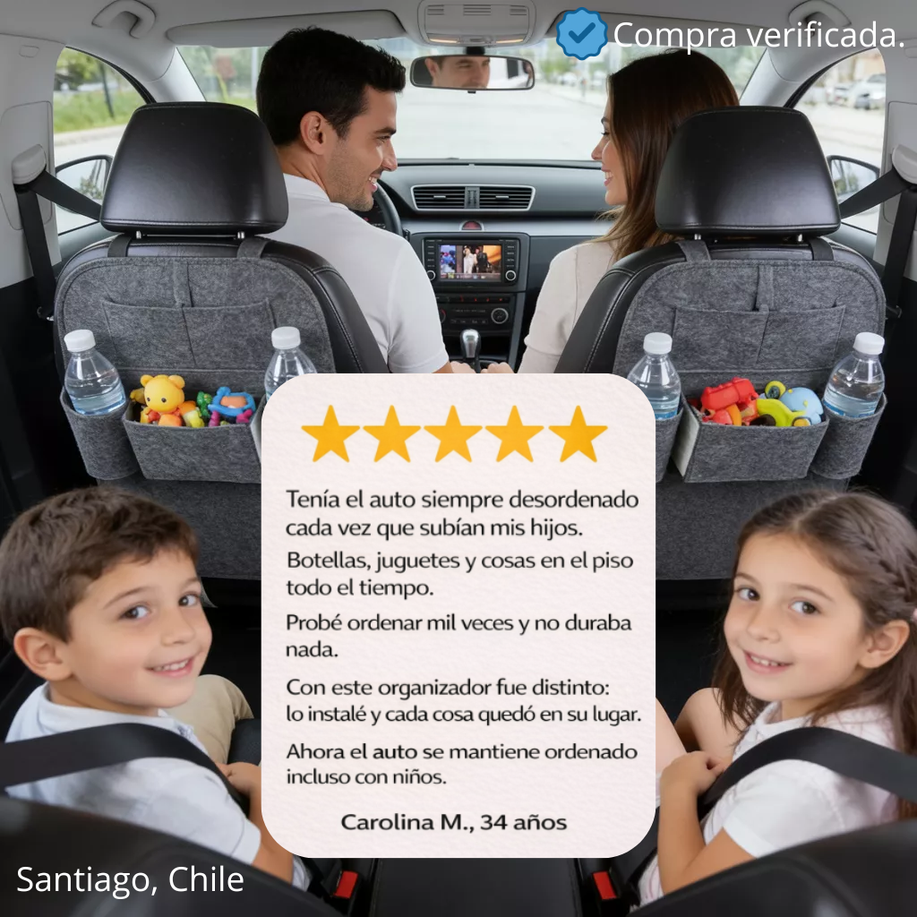 🎁 2x1 SOLO por HOY | AutoOrden™: Auto limpio y ordenado, incluso con niños