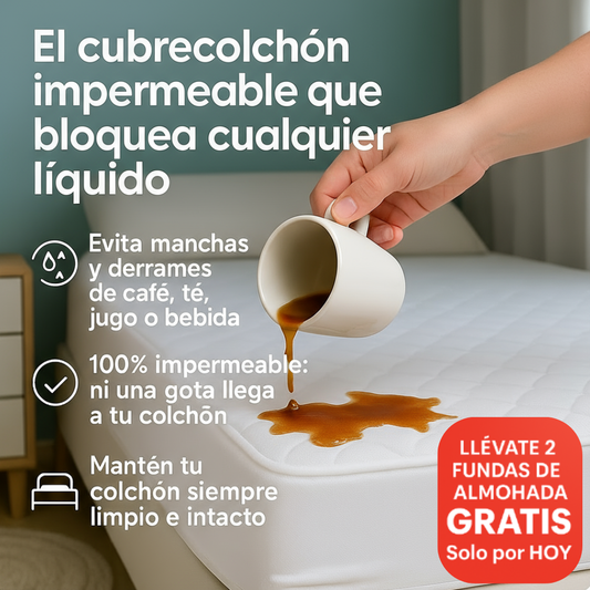 🎁 Pack SleepGuard™ – Llévate 2 fundas de almohada GRATIS Solo por HOY | Cubre colchón 100% Impermeable
