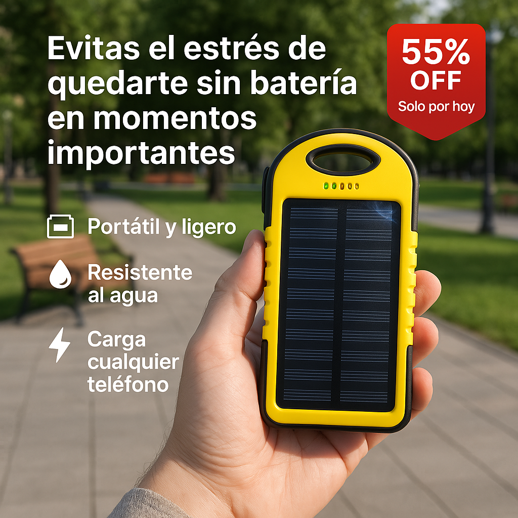 PowerBattery™ – Cargador Solar Power Bank