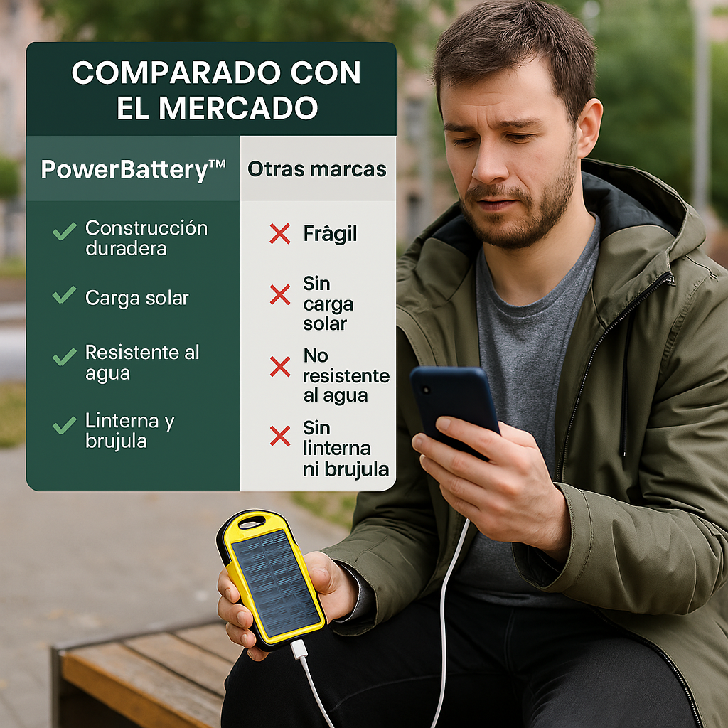 PowerBattery™ – Cargador Solar Power Bank