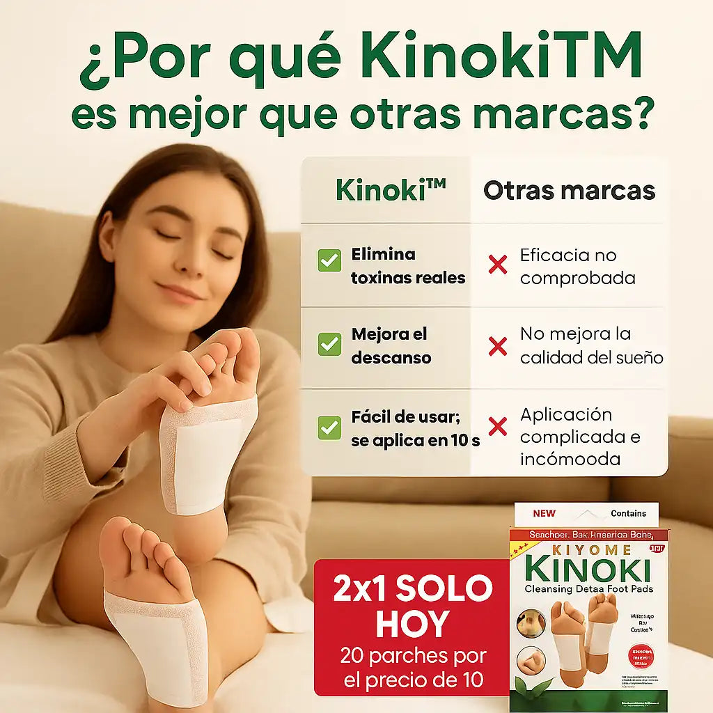 Pack 2x1 SOLO por HOY – 20 Parches Desintoxicantes Kinoki™ (2 Packs de 10)