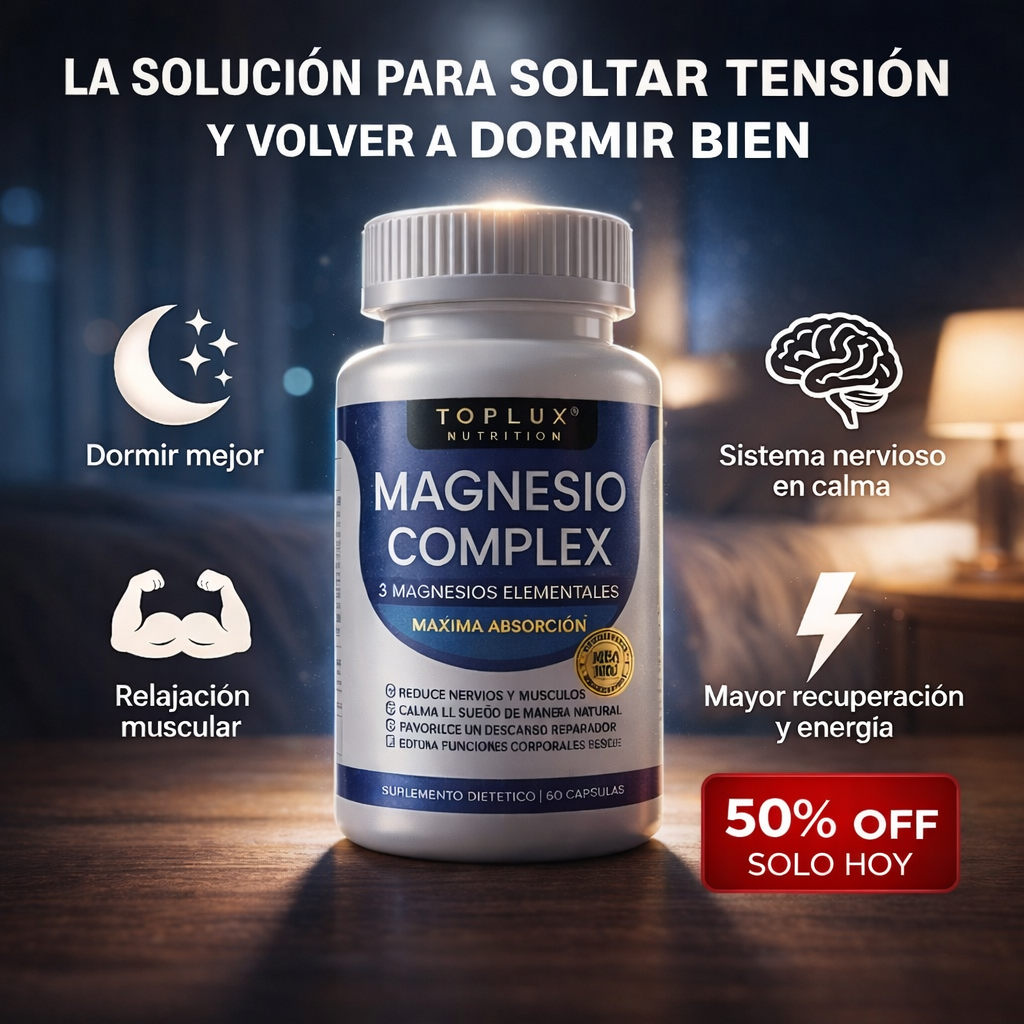 ⏰ 50% OFF SOLO por HOY | Magnesio Complex™ – La solución para volver a dormir bien.