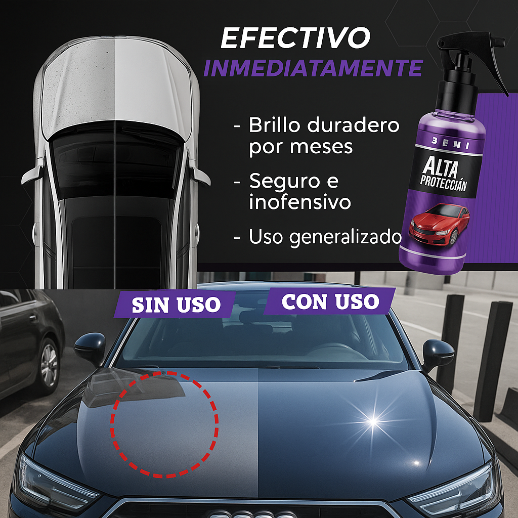 RECUBRIMIENTO NANO CERAMICO VEHICULO 3 EN 1