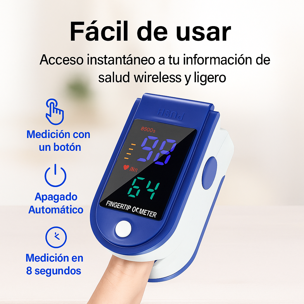 🎁 2x1 SOLO por HOY | OxiZen™ – Saturómetro Oxímetro de Pulso Portátil