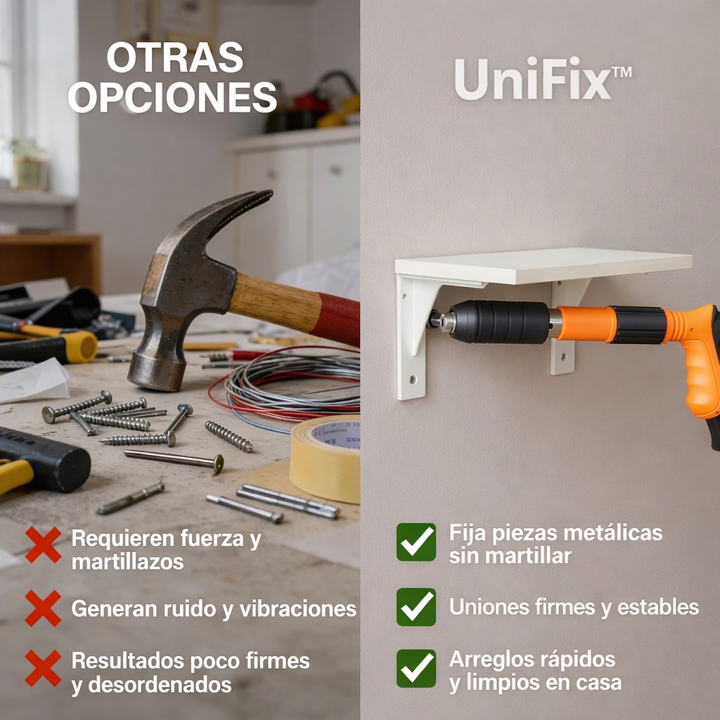 ⚠️ Quedan pocas unidades | UniFix™ – Fija piezas sueltas en tu hogar sin martillar
