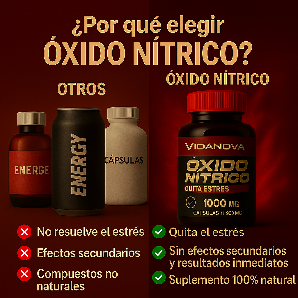 🔥 ÚLTIMAS unidades – Óxido Nítrico™: Recupera la energía y motivación que el estrés te quitó