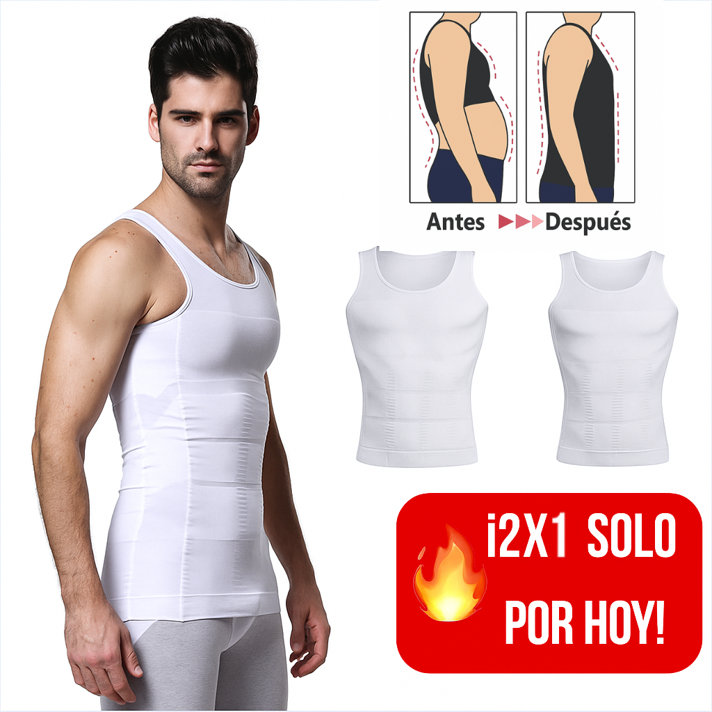 🎁 Lleva 2, paga 1 – ¡SOLO por HOY! | BodyMan Pro™ – Camiseta Faja Hombre