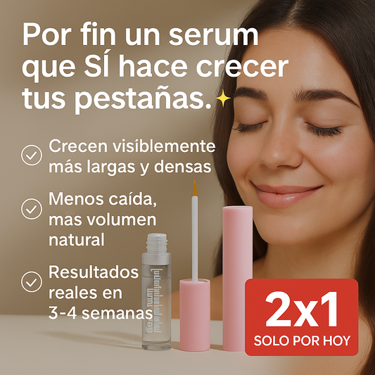 🎁 2x1 — SOLO por HOY | GlowSerum™: El serum que sí hace crecer tus pestañas.
