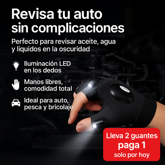 🔥 Lleva 2 paga 1 SOLO por HOY - LumiHand Pro™ | Guante LED con puntero