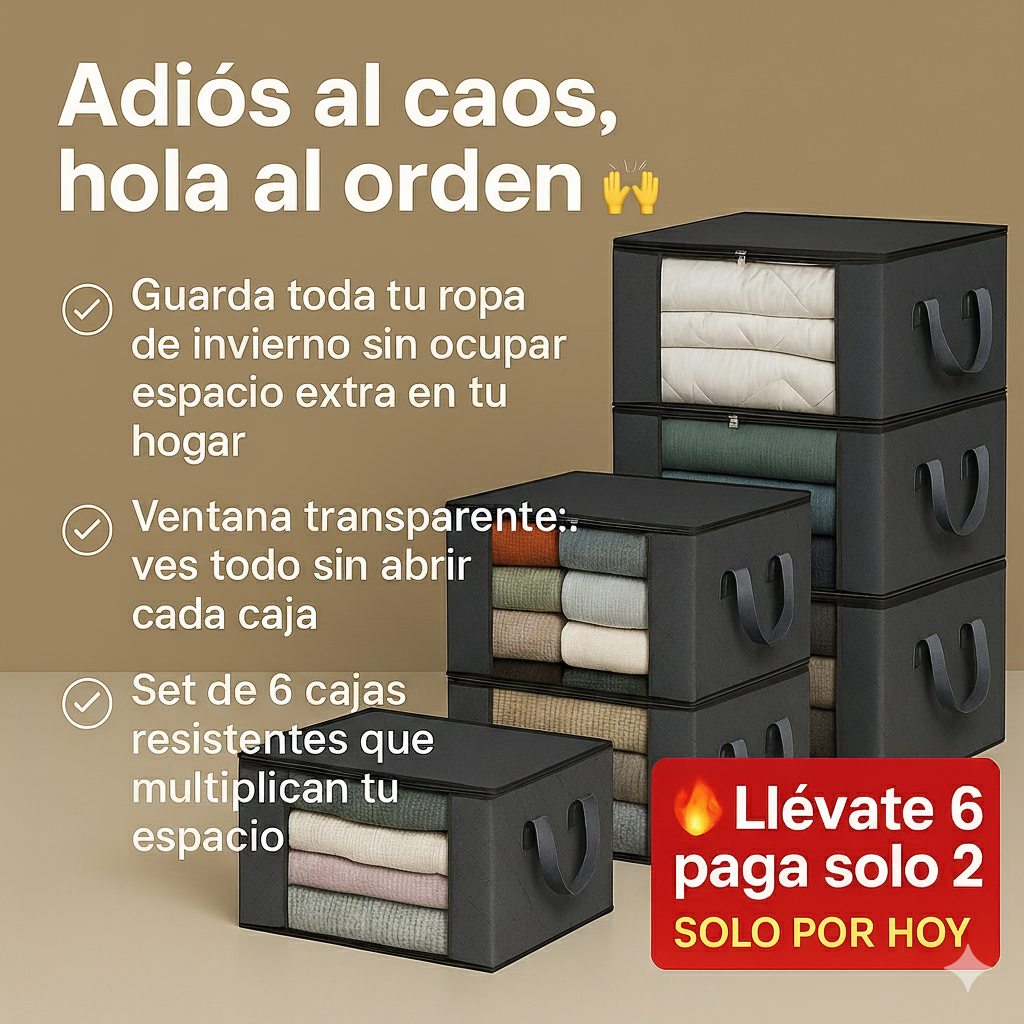 🔥 Lleva 6, paga 2 SOLO por HOY – OrderBox™ | El orden que tu hogar necesita