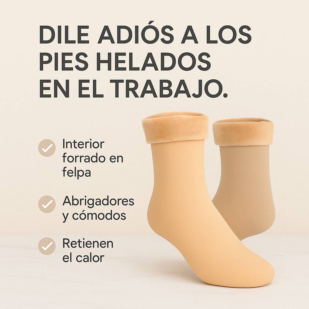 🔥 Solo por HOY: Lleva 12 pares, Paga solo 6 – Pack AntiFrío™ | Calcetines Térmicos Polar para el Invierno