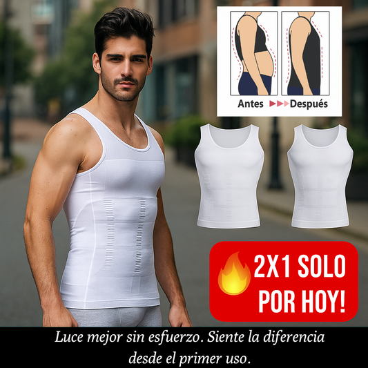 🎁 Lleva 2, paga 1 – ¡SOLO por HOY! | BodyMan Pro™ – Camiseta Faja Hombre