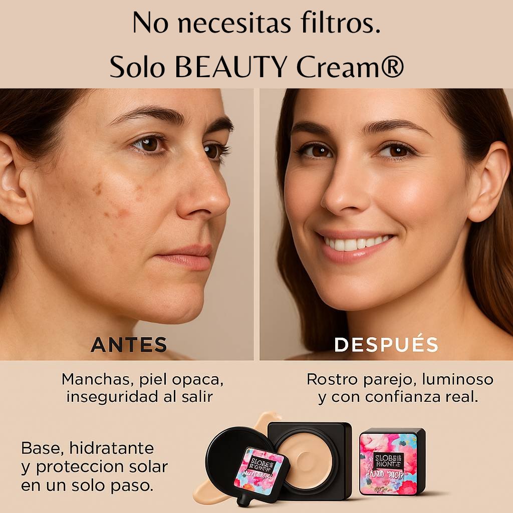 🎁 2x1 + Esponja GRATIS ¡SOLO por HOY! | BEAUTY Cream® – Base de Maquillaje Hidratante con Cobertura Natural