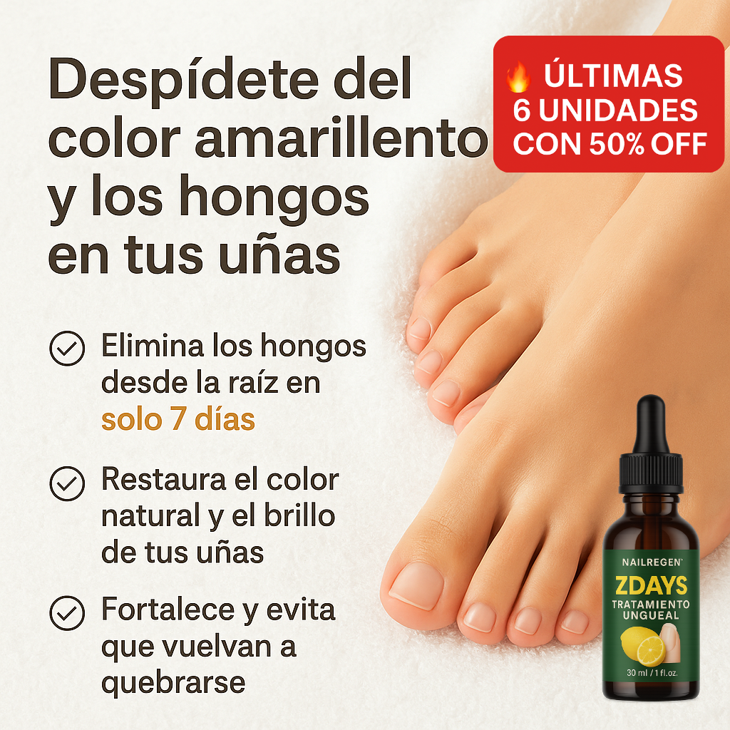 🔥 ÚLTIMAS 6 unidades con 50% OFF | NailRegen™: Resultados visibles en 7 días