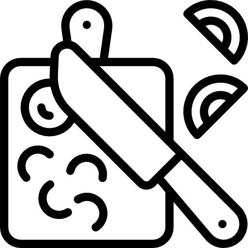 Corta tus alimentos normalmente sobre STELL™